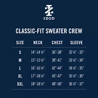 IZOD Mens Crew Neck Long Sleeve Pullover Sweater