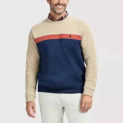 IZOD Advantage Performance Colorblock Mens Crew Neck Long Sleeve Sweatshirt