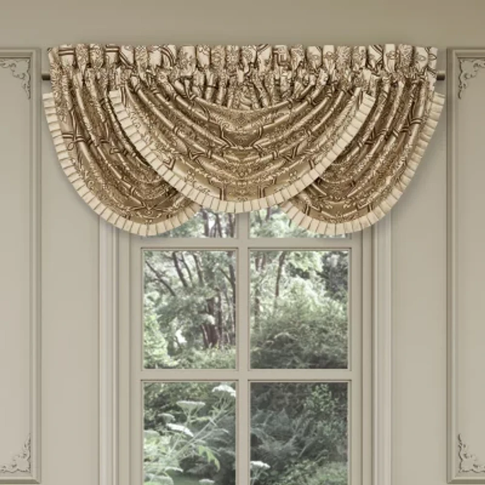 Queen Street Grandville Rod Pocket Waterfall Valance