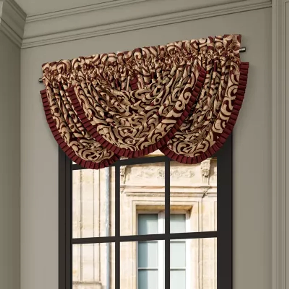 Queen Street Roman Rod Pocket Waterfall Valance