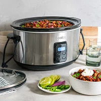 Cooks 5-Quart Programmable Latch and Travel Slow Cooker