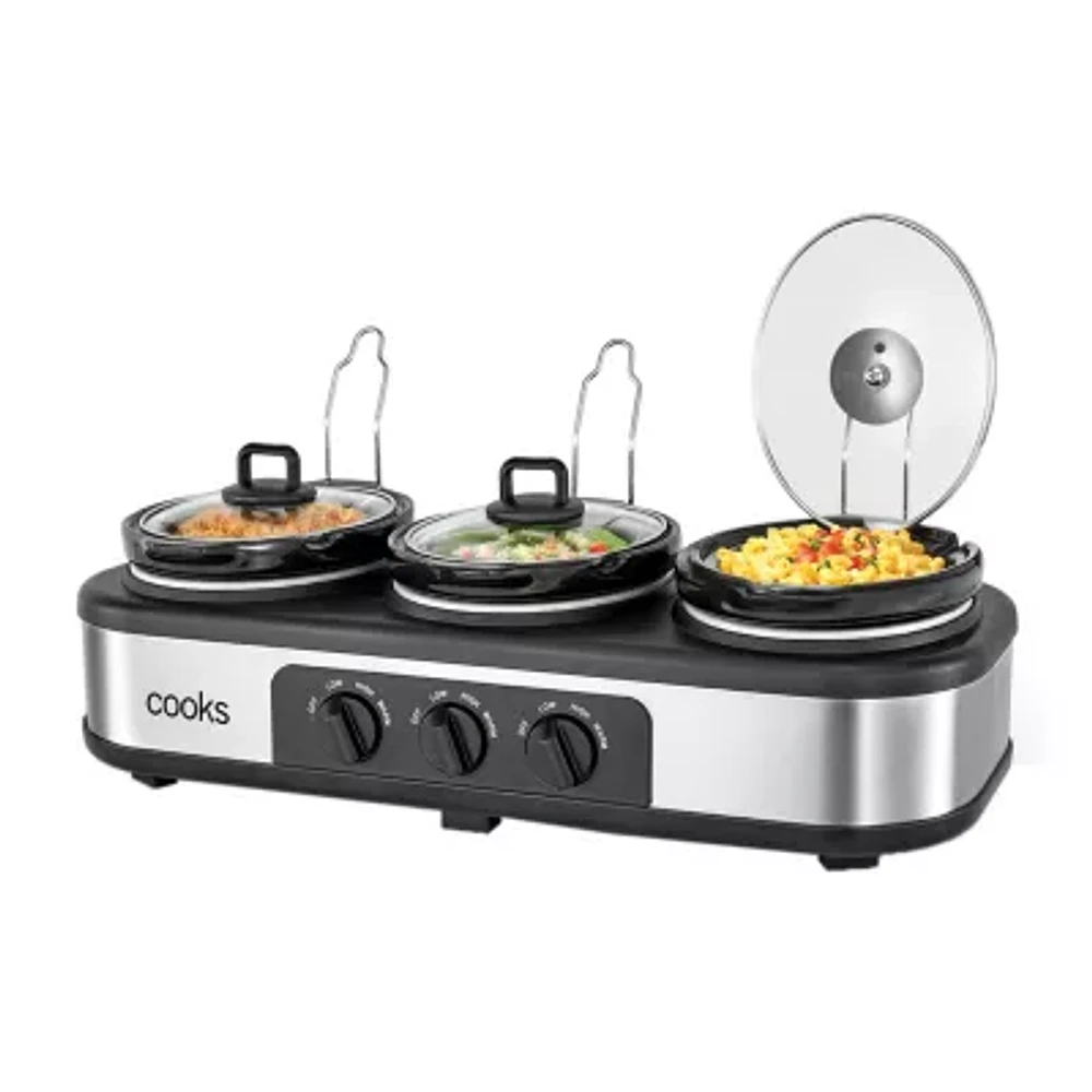 Cooks 1.5-Quart Triple Slow Cooker