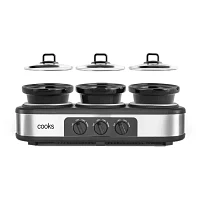 Cooks 1.5-Quart Triple Slow Cooker