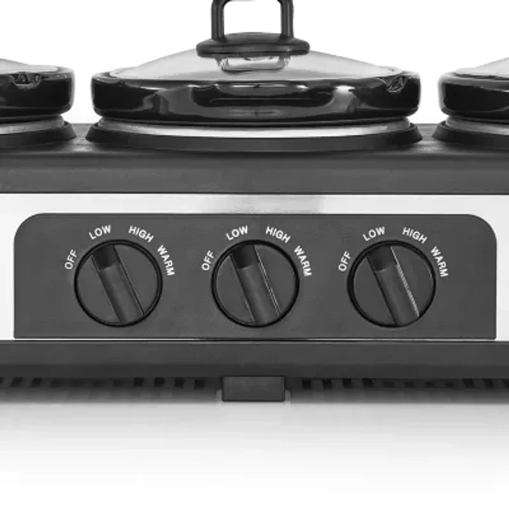 Cooks 1.5-Quart Triple Slow Cooker