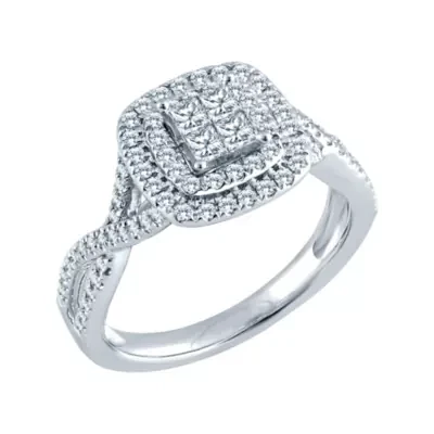 5/8 CT.T.W. 14K White Gold Diamond Engagement Ring