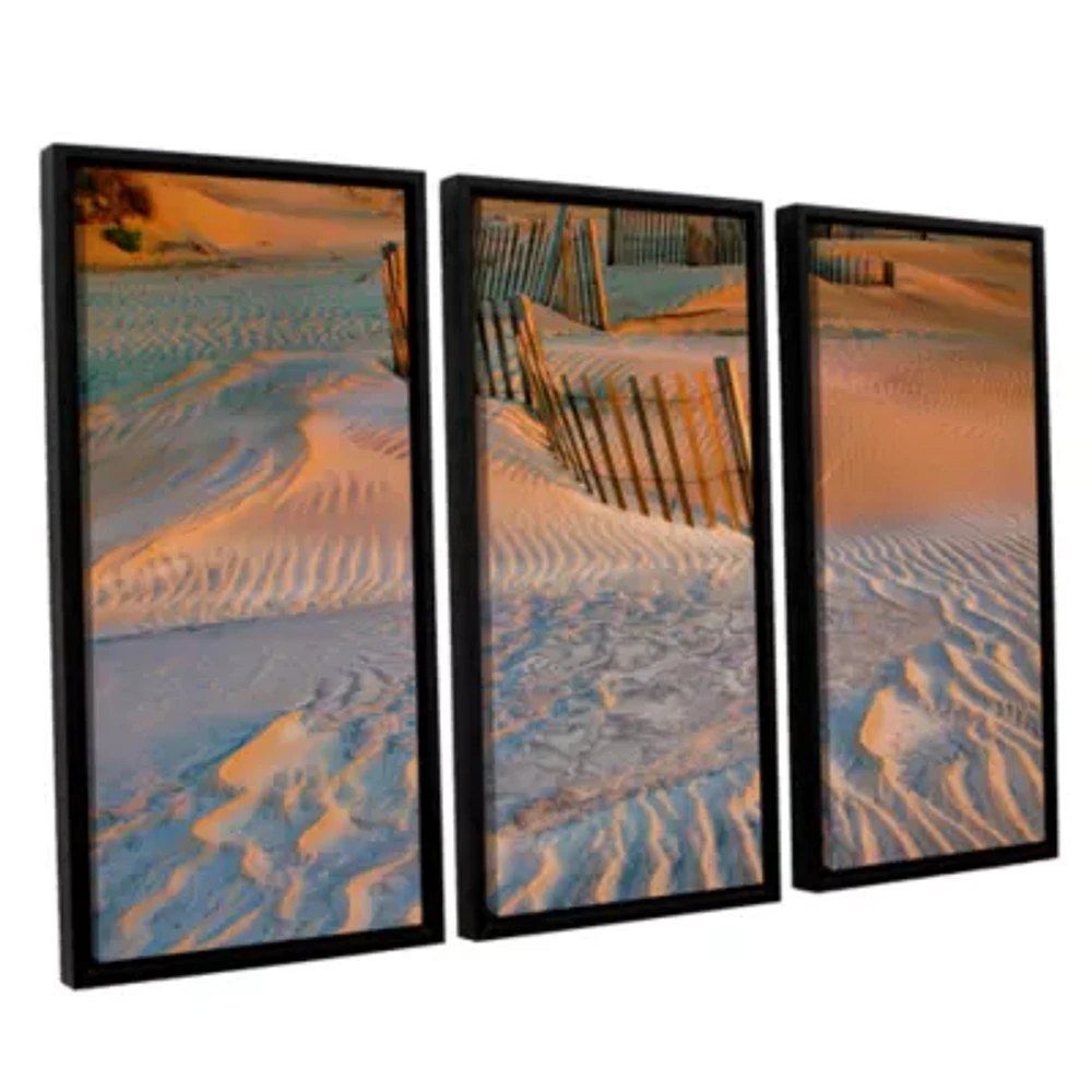 Brushstone Dune Patterns II 3-pc. Floater Framed Canvas Wall Art