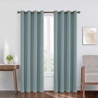 Eclipse Round And Pattern Grommet Top Blackout Single Curtain Panel