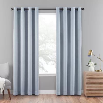Eclipse Cara Grommet Top 100% Blackout Single Curtain Panel