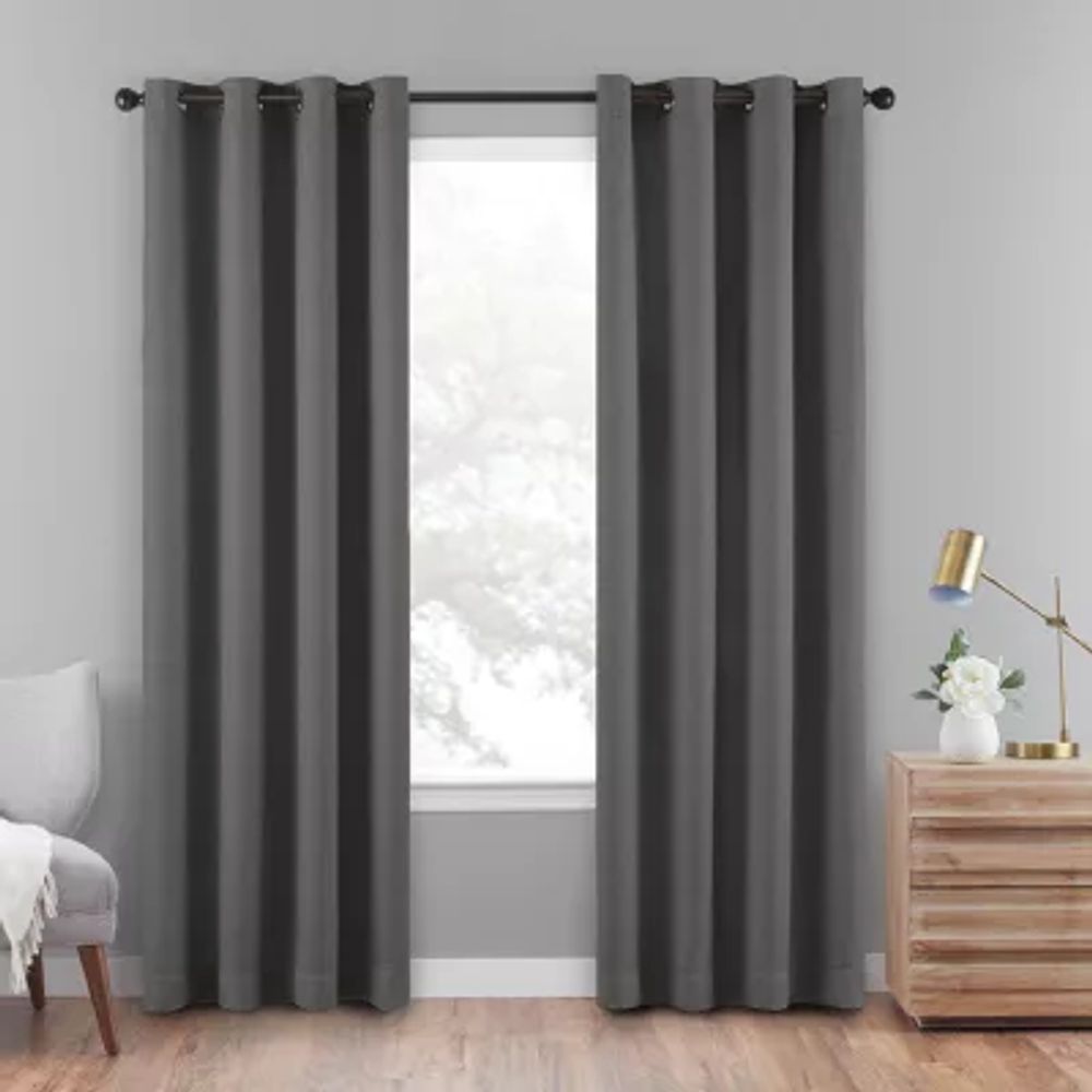 Eclipse Cara 100% Blackout Grommet Top Single Curtain Panel