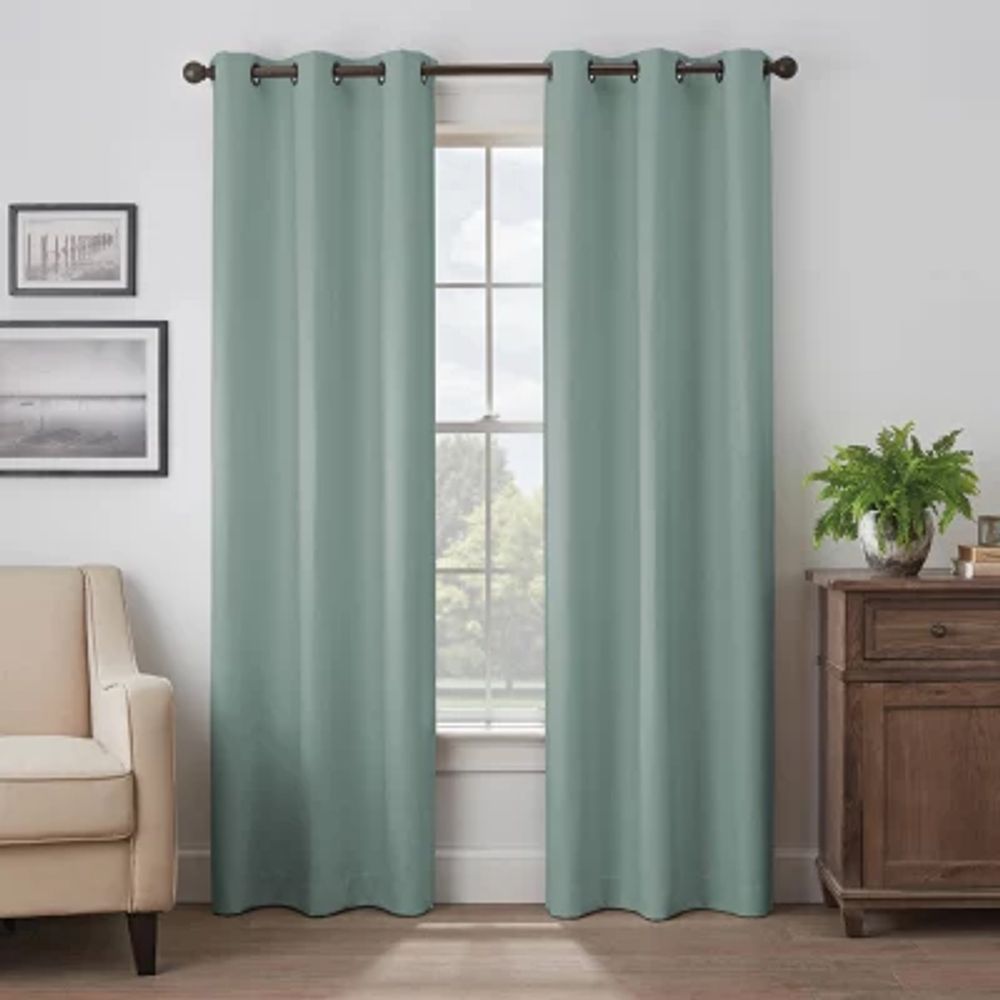 Eclipse Martina Grommet Top 100% Blackout Single Curtain Panel
