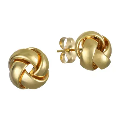 Made in Italy 14K Gold 9.9mm Knot Stud Earrings