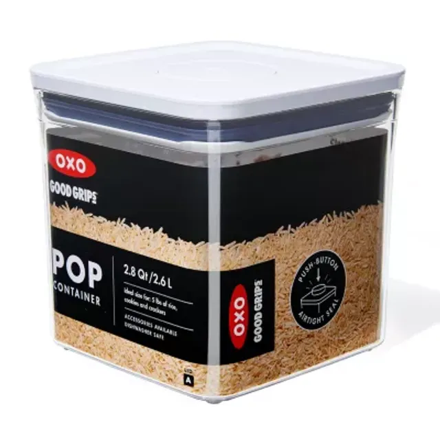 OXO SteeL 2.4-Quart POP Square Food Storage Container