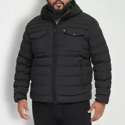 Levi's Mens Big and Tall Lined Water Resistant Midweight Puffer Jacket