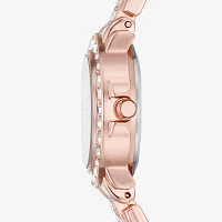 Geneva Womens Crystal Accent Rose Goldtone Bracelet Watch Fmdjm285