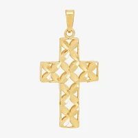 Womens 10K Gold Cross Pendant