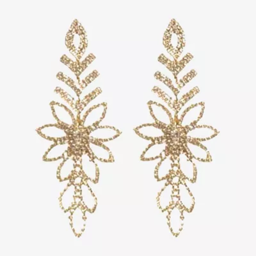 Bijoux Bar Gold Tone Crystal Drop Earrings