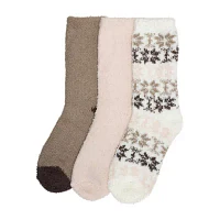 Cuddl Duds Cozy Gift Set 3 Pair Crew Socks Womens