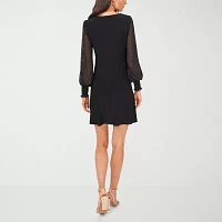 MSK Womens Long Sleeve Shift Dress