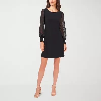 MSK Womens Long Sleeve Shift Dress