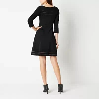 Jessica Howard Womens 3/4 Sleeve Sweater Dress Petite