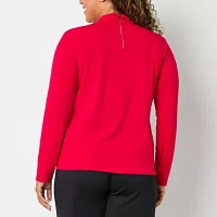 Liz Claiborne Tall Womens Long Sleeve Blouse
