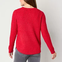 St. John's Bay Tall Womens Crew Neck Long Sleeve Pullover Sweater