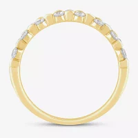 (I / Si2) 1/2 CT. T.W. Lab Grown White Diamond 10K Gold Wedding Band