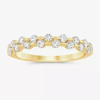 (I / Si2) 1/2 CT. T.W. Lab Grown White Diamond 10K Gold Wedding Band