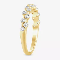 (I / Si2) 1/2 CT. T.W. Lab Grown White Diamond 10K Gold Wedding Band