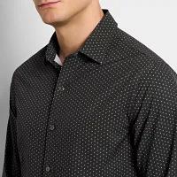 Van Heusen Mens Long Sleeve Camp Shirt