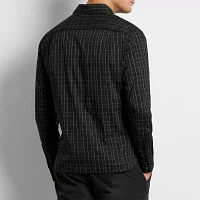 Van Heusen Mens Long Sleeve Camp Shirt