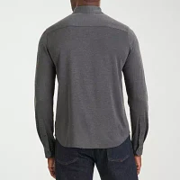 Van Heusen Mens Long Sleeve Performance Knit Shirt