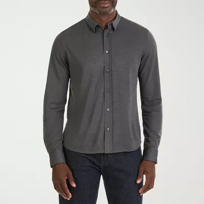 Van Heusen Mens Long Sleeve Performance Knit Shirt