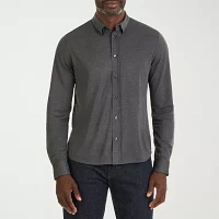 Van Heusen Mens Long Sleeve Performance Knit Shirt