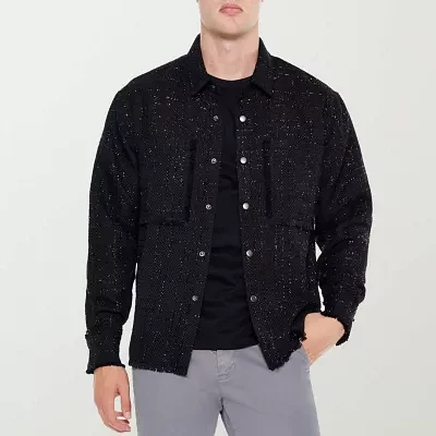 Forever 21 Mens Long Sleeve Textured Button-Down Shirt