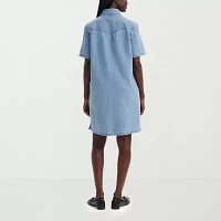 Levi's Louisa Ss Denim Dress Womens Short Sleeve Shirt