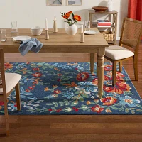 Town And Country Hibiscusbloom Floral Outdoor Indoor Rectangular Area Rug