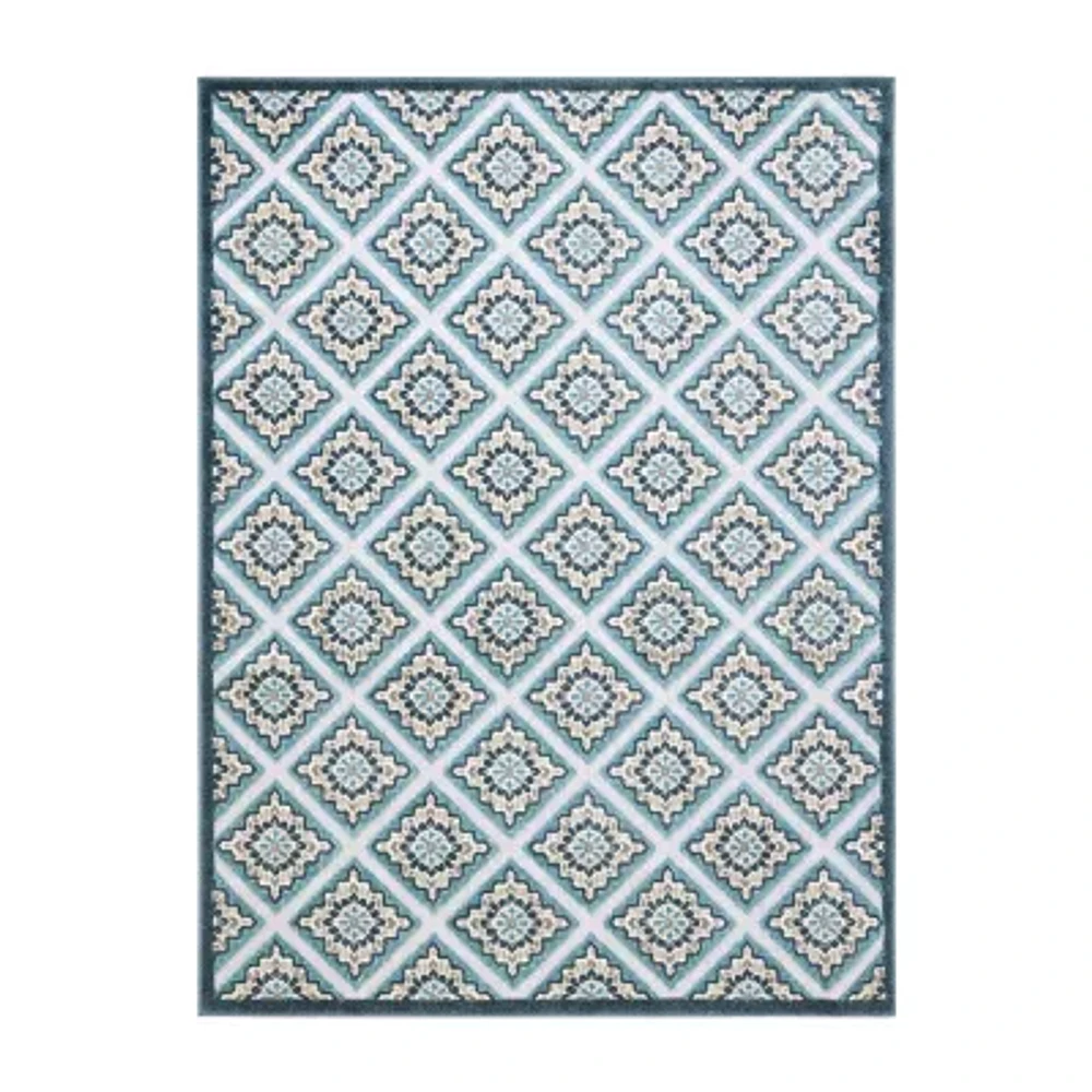 Town And Country Brooks Diamond Outdoor Indoor Rectangular Area Rug