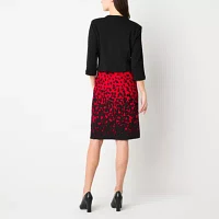 Studio 1 Womens Floral Jacket Dress