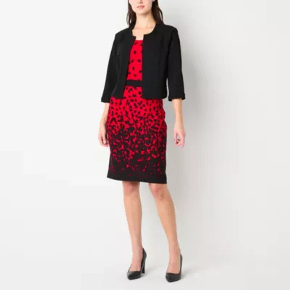 Studio 1 Womens Floral Jacket Dress