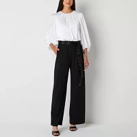 Jessica Howard Womens 3/4 Sleeve Belted Jumpsuit