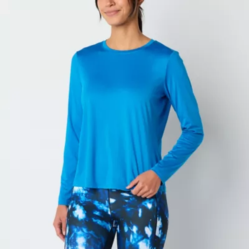 Xersion Womens Crew Neck Long Sleeve T-Shirt