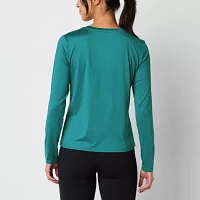 Xersion Womens Performance Crew Neck Long Sleeve T-Shirt