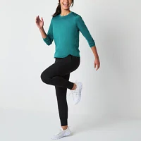 Xersion Womens Performance Crew Neck Long Sleeve T-Shirt