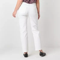 Liz Claiborne Womens High Rise Straight Leg Jean