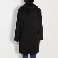 Gallery Womens Faux Fur Lined Heavyweight Topcoat Coat