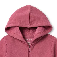 Okie Dokie Toddler Girls Fleece Hooded Lightweight Jacket