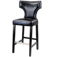 Kings Bar Height Barstool With Metal Studs, Set Of 2