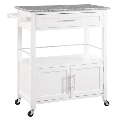 Cameron Granite-Top Kitchen Cart