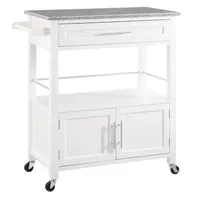 Cameron Granite-Top Kitchen Cart